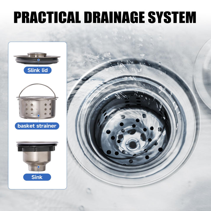 Instalación sencilla del fregadero independiente sin necesidad de perforaciones